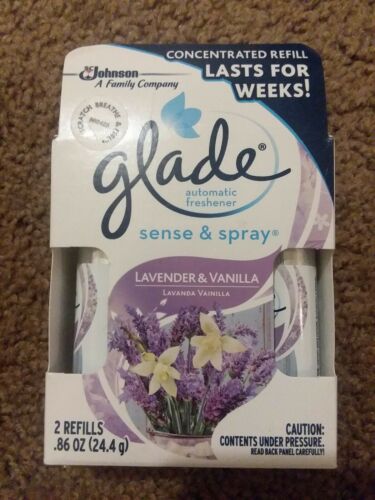 Glade Sense & Spray Automatic Air Freshener Refill, Lavender and Vanilla, 2 C...