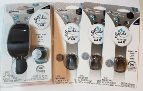 Glade Plugin Car Air Freshener Starter Kit with 3 Refills New Car Feel