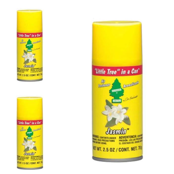 3 Pack Jasmin Little Trees Can Air Freshener Scent Car Home Office Aerosol Spray