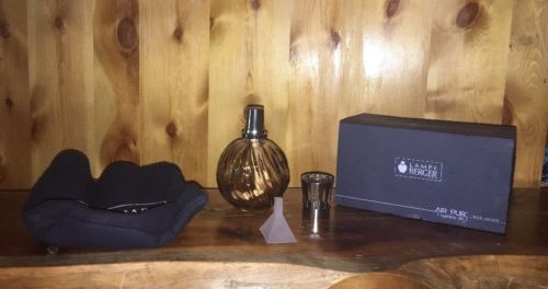 LAMPE BERGER PARIS Amber Glass Torsadee NEW IN BOX