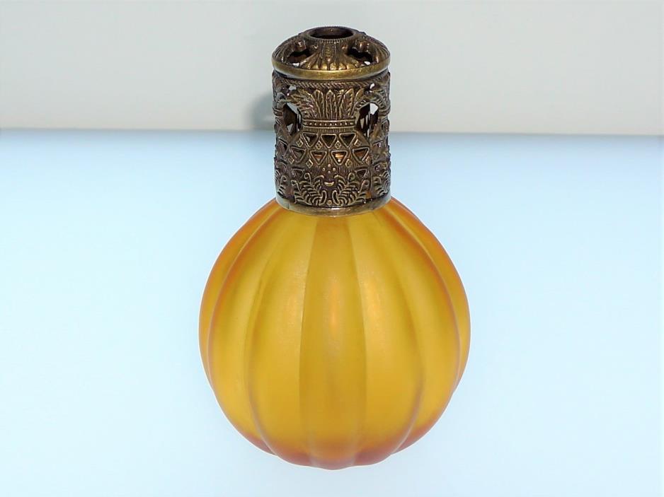 ALEXANDRIA ART GLASS PREMIUM FRAGRANCE LAMP AMBER/ORANGE PUMPKIN