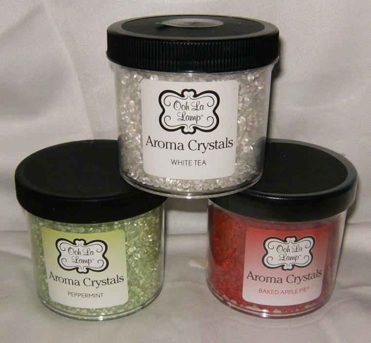 Ooh La Lamp Aroma Crystals (3) Baked Apple Pie,White Tea, Peppermint