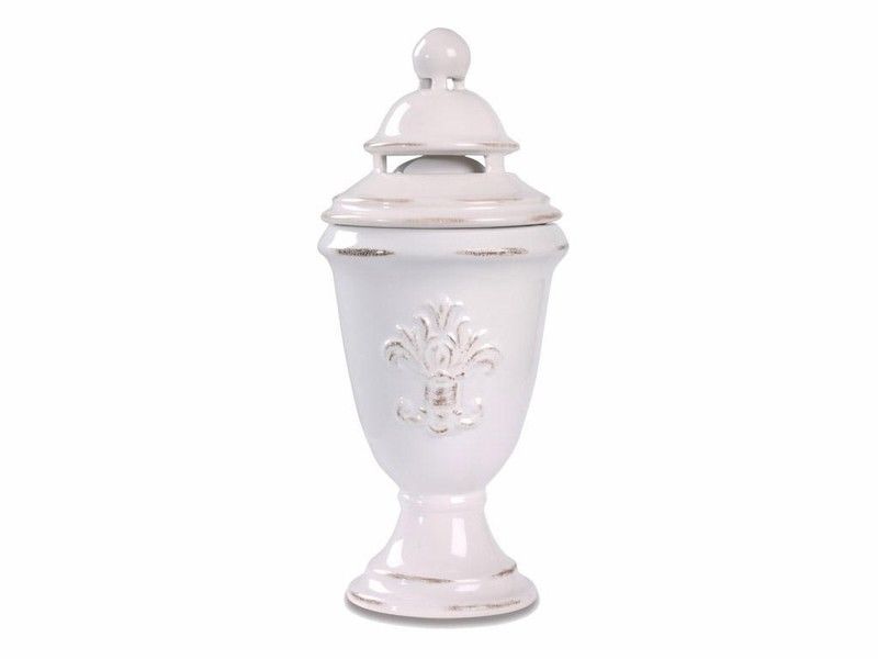 Greenleaf Aroma Decor frangrance diffuser; fleur-de-lis off white porcelain