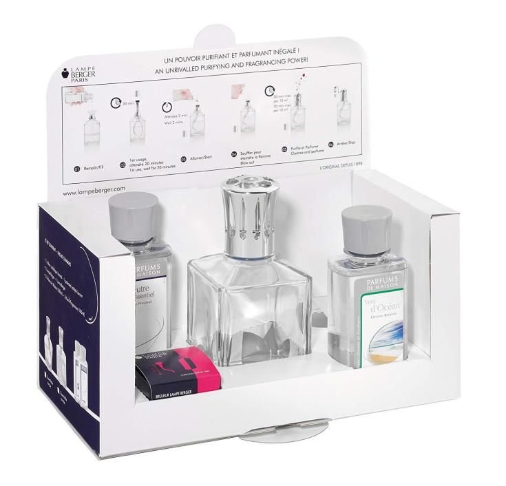 Maison Berger Paris Starter Kit with Bonus Fragrance Trio Pack  Scent Clear Odor