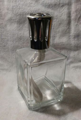 Lampe Berger Square Clear Glass Base, Silver Cap, Gently Used