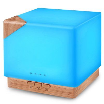 Square Aromatherapy Essential Oil Diffuser Humidifier 700ml Large Capacity