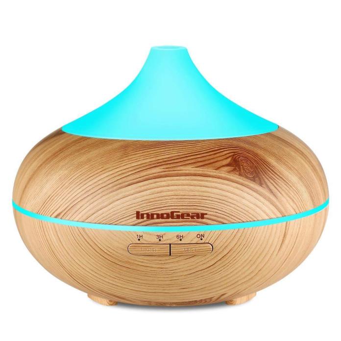 500ml Aromatherapy Essential Oil Diffuser Wood Grain Aroma Diffusers Cool Mist