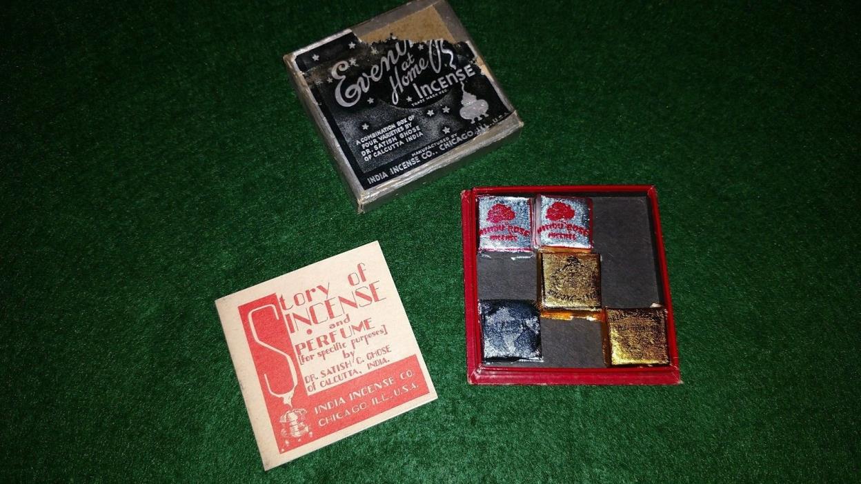 Vintage Box of Incense Evening At Home India Incense Co Chicago