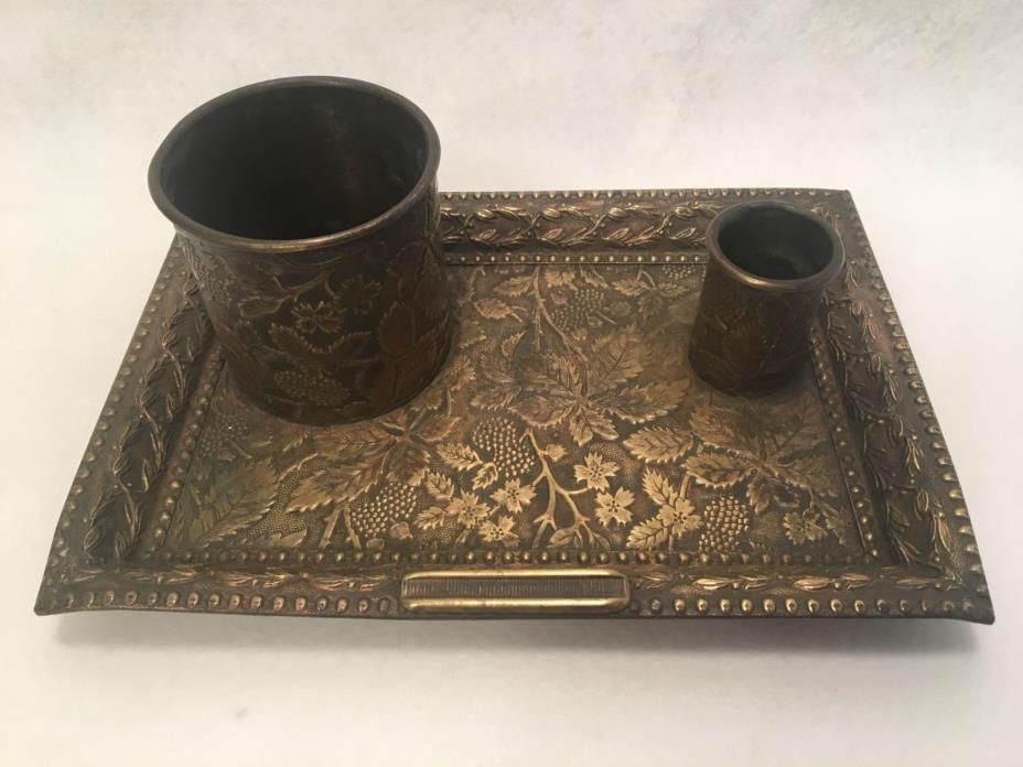 Brass Candle & Incense Holder or Desk Tray 9 1/2