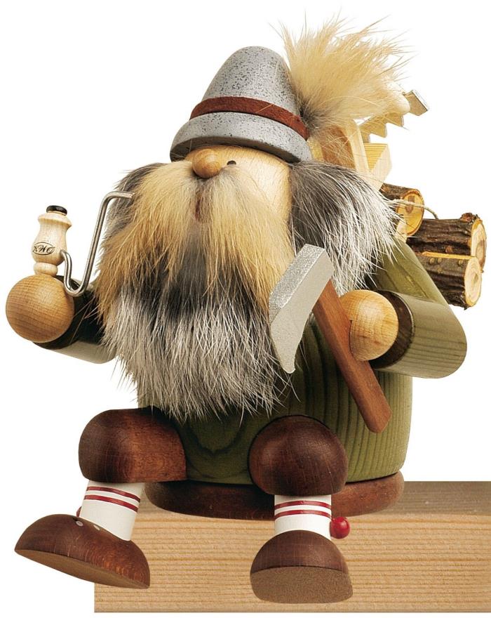 German Incense Smoker KWO Lumberjack Handmade Wood