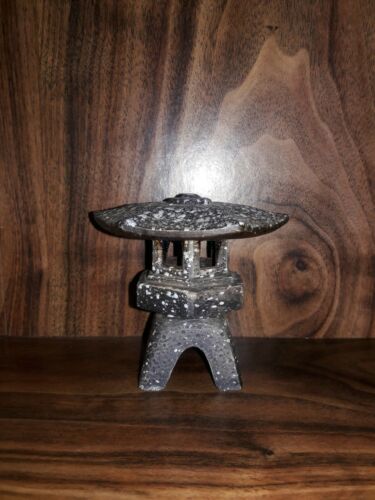 Gray And White Speckled Ceramic Cone Incense Burner From Japan
