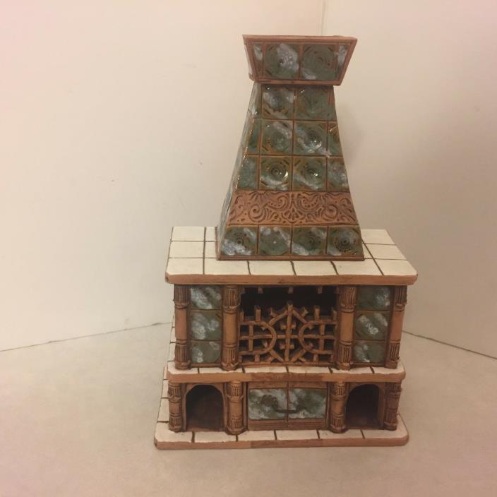 Ceramic Incense Burner - Chimney Fireplace - Clay Tile - 10 Inches Tall