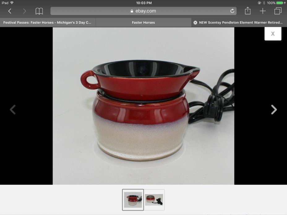PENDLETON SCENTSY ELEMENT WARMER