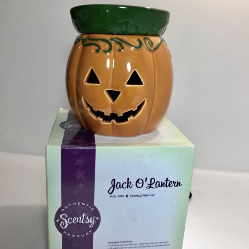 NEW In Box Scentsy Jack O' Lantern Full-Size Warmer Retired Halloween Pumpkin