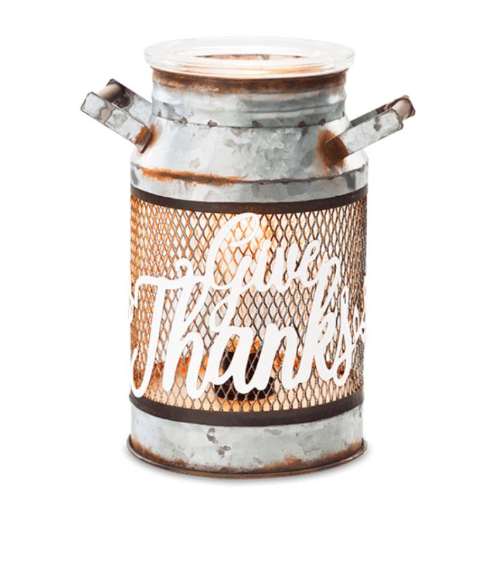 Scentsy Rustic Give Thanks Milk Can Warmer (new)
