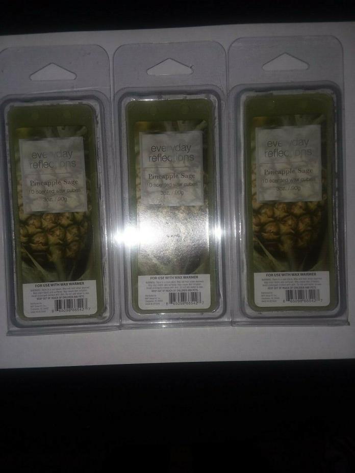 Scented Wax Cubes Everyday Reflections Pineapple Sage Set of 3,10 Cubes Pk = 30