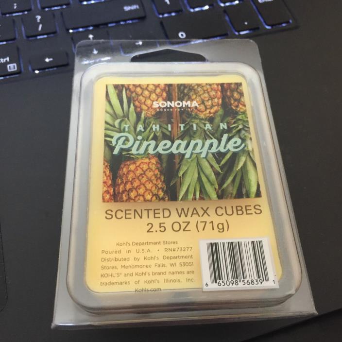 NEW Sonoma Scented Wax Cubes 2.5 oz - 6 cubes - TAHITIAN PINEAPPLE