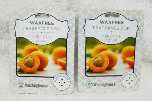 Lot of 2 Westinghouse Waxfree Fragrance Disks APRICOT & AGAVE Wax Free Htf New!