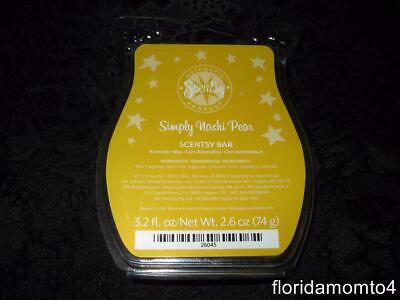 Scentsy SIMPLY NASHI PEAR Wax Bar (3.2 oz) FREE FAST SHIPPING Brand New w/Bonus