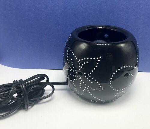 RAISED DOT BLACK FLOWERS Scentsy Warmer BASE ONLY- Discontinued