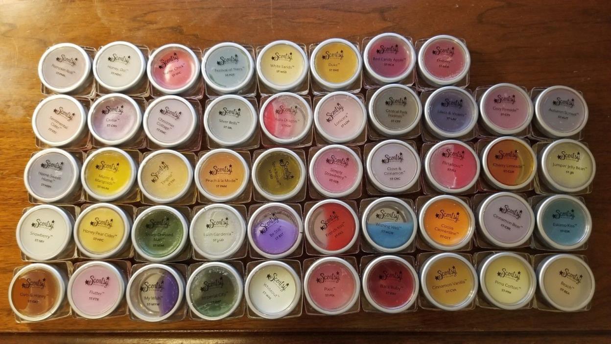 SCENTSY Nice mixed LOT of 48 large size TESTERS Scented Wax Melts