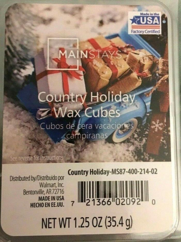 (Lot of 5) Mainstays Country Holiday Wax Cubes