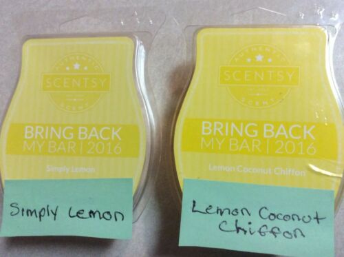 Scentsy Bars - Set of 2 ..... Lemon Coconut Chiffon & Simply Lemon