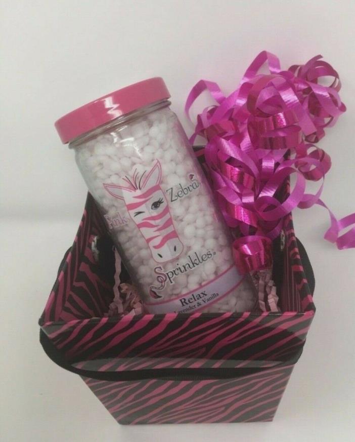 Pink Zebra Sprinkles-Relax Lavender & Vanilla Scented Wax Melts With Bucket