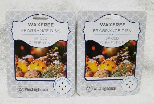 Lot of 2 Westinghouse Waxfree Fragrance Disks Spiced Clementine Wax Free New!