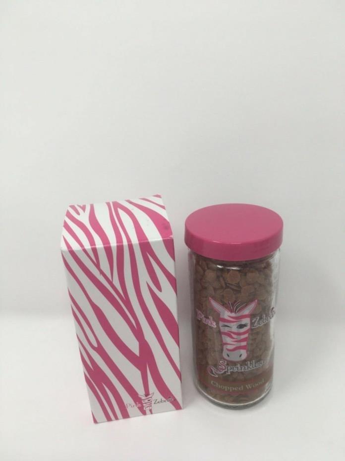 Pink Zebra Sprinkles Soy Fragranced Wax Melts 3.75 Oz Jar Chopped Wood