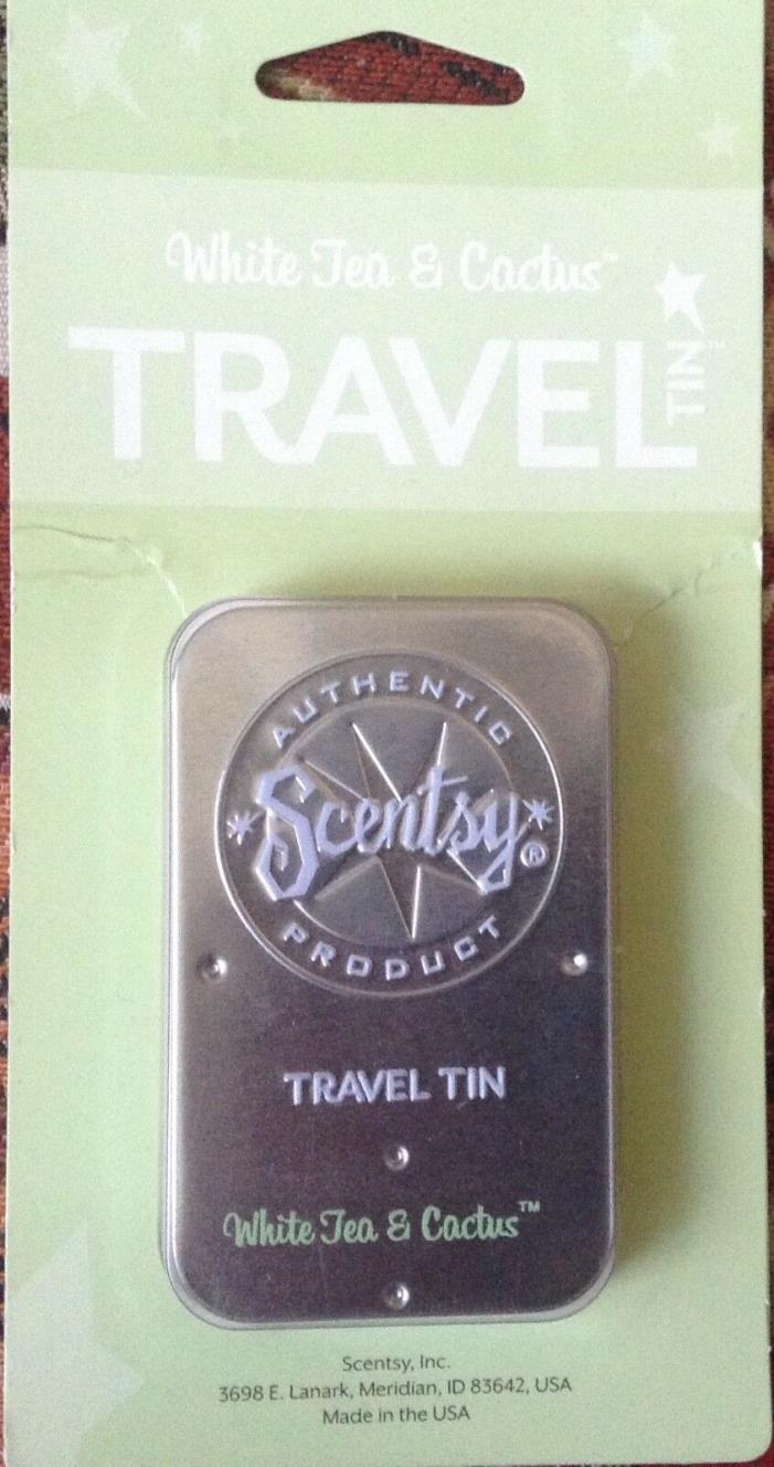 Scentsy Travel Tin WHITE TEA & CACTUS NEW