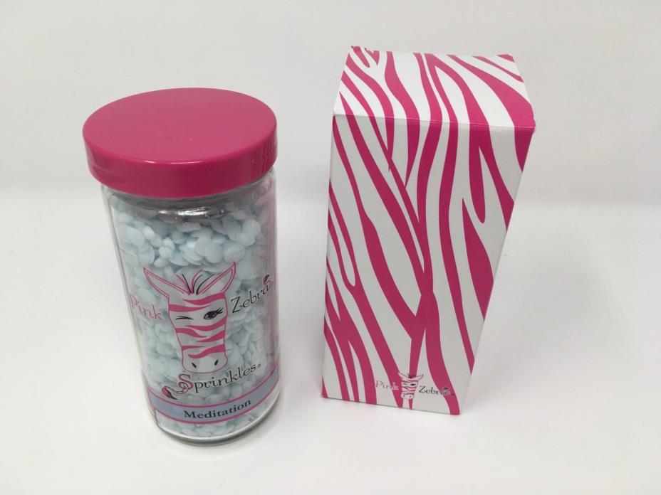 Pink Zebra Sprinkles Soy Wax Melts 3.75 Oz Jar Stress Relief Meditation Scent