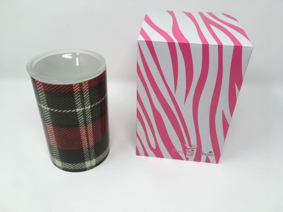 Pink Zebra Red Plaid Warming Shade NEW