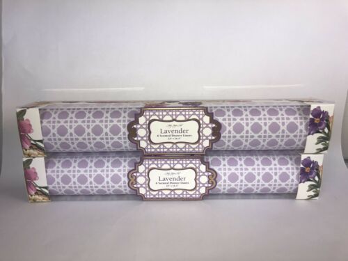 2 Two Lady Jayne Lavender Scented Drawer Liners - Purple Basketweave Pattern