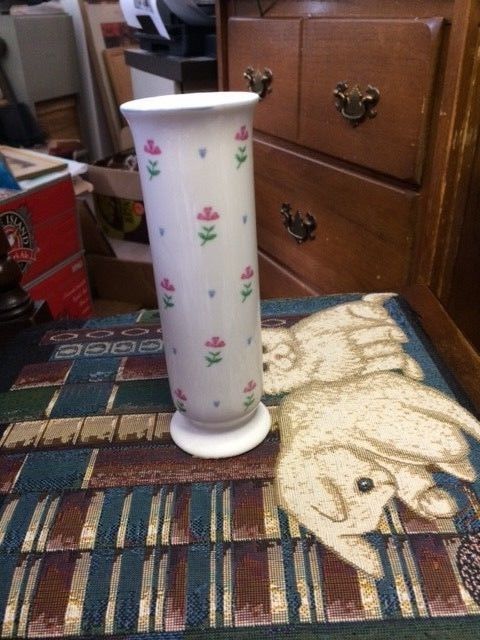 Vintage Flowered Ceramic FTD Vase, Made in Japan, 6 1/2 