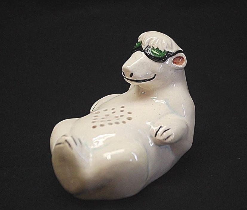White Polar Bear w Sunglasses Potpourri Fragrance Holder Figurine