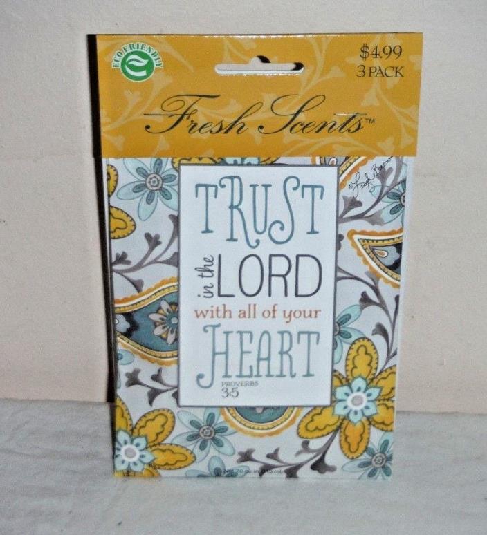 Fresh Scents Scented Sachet Willowbrook Set 3 - Trust in the Lord Lily Hycinth