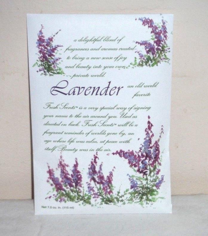 Fresh Scents Scented Sachet Willowbrook Lavender 7.0 cu. in. 115 ml new