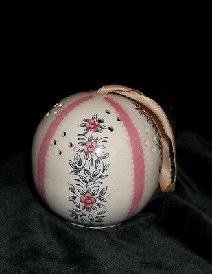 Vintage Avon Pomander Ball 70s Pink Roses by Andre Richard Porcelain Collectible