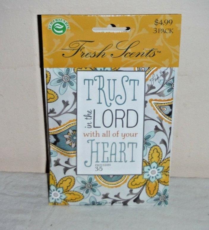 Fresh Scents Scented Sachet Willowbrook Set 3 - Trust in the Lord Lily Hyacinth