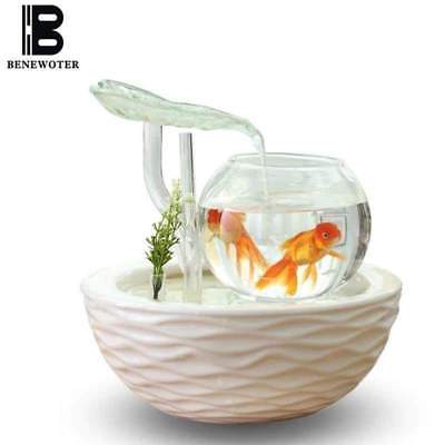 Water fountain Fish tank Ceramic Desktop 110/220V Home