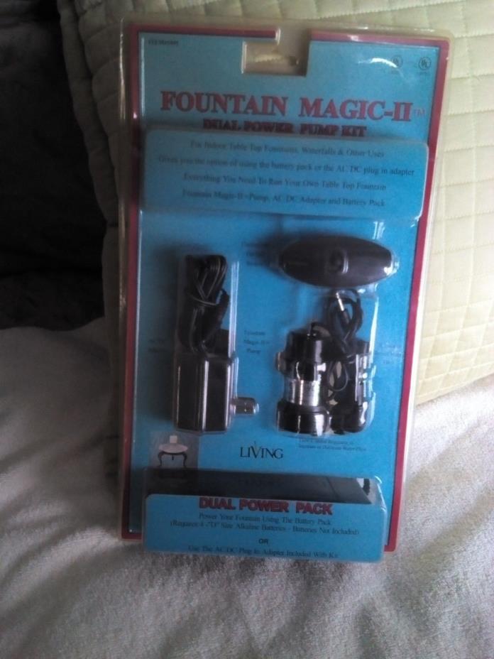 Fountain Magic II Dual Power Pump Kit NIB