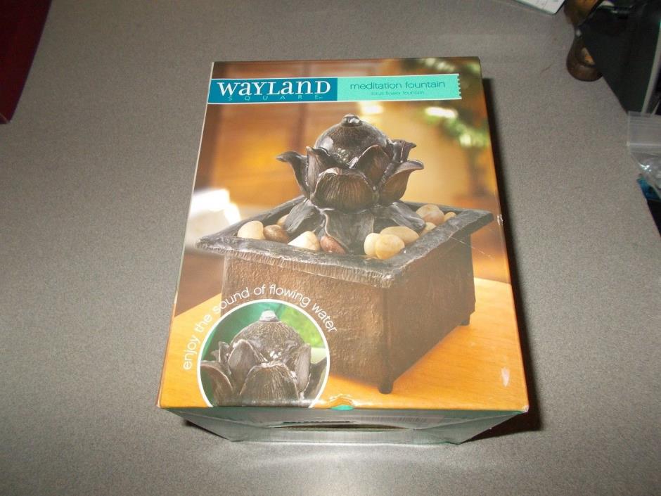 Wayland Square small relaxing 414705 battery lotus flower meditation fountain