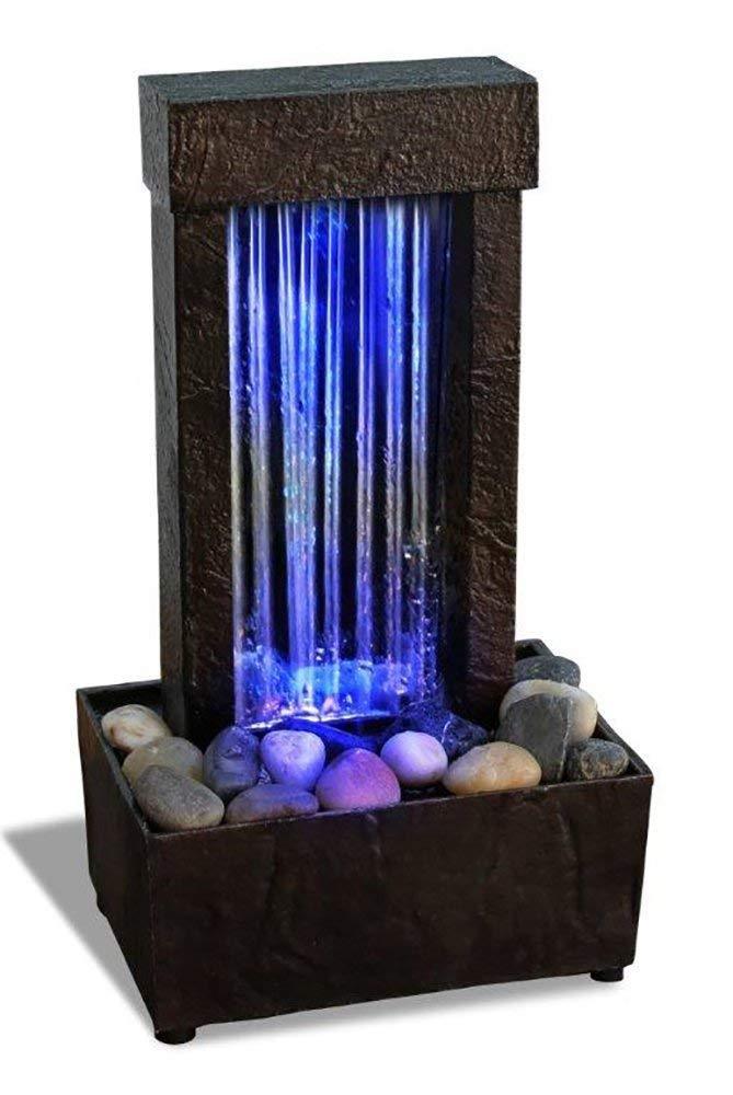 Tuzech Mirrored Waterfall Light Show LED Fountain