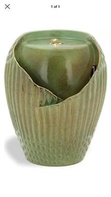 NIOB 10' Indoor/Outdoor Fountain With Light.  Sage Green H202335