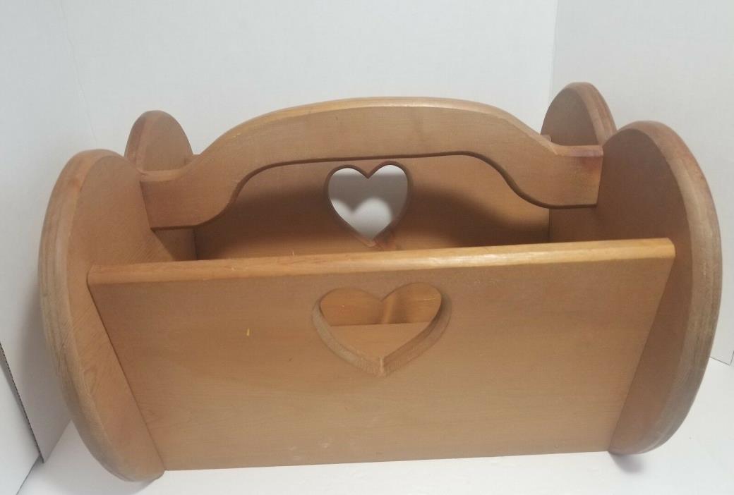 Magazine Book Rack  DOLL BED Usage Wood Heart Cut-Outs 2