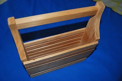 Decorative Collectible Natural Wooden Wall Pocket Letter Holder 11 x 3 x 12