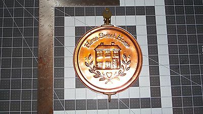 Home Sweet Home Copper & Brass Decorative Bunt Pan 