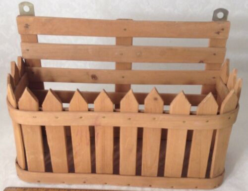 Wood Picket Fence Misc Holder Wall Or Counter 10