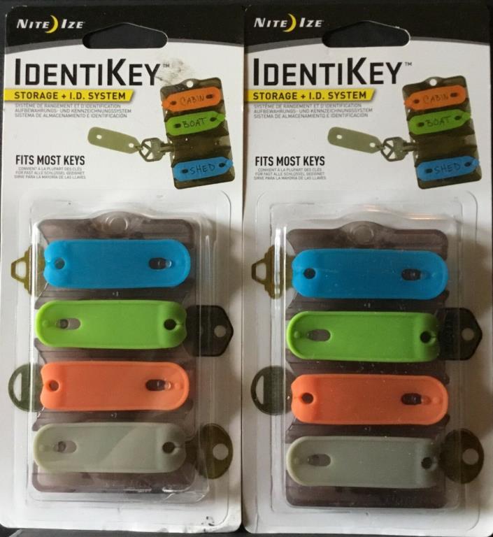 Nite Ize IdentiKey Storage + ID System Color-Code Organizer IKC-06-R7-Lot of 2